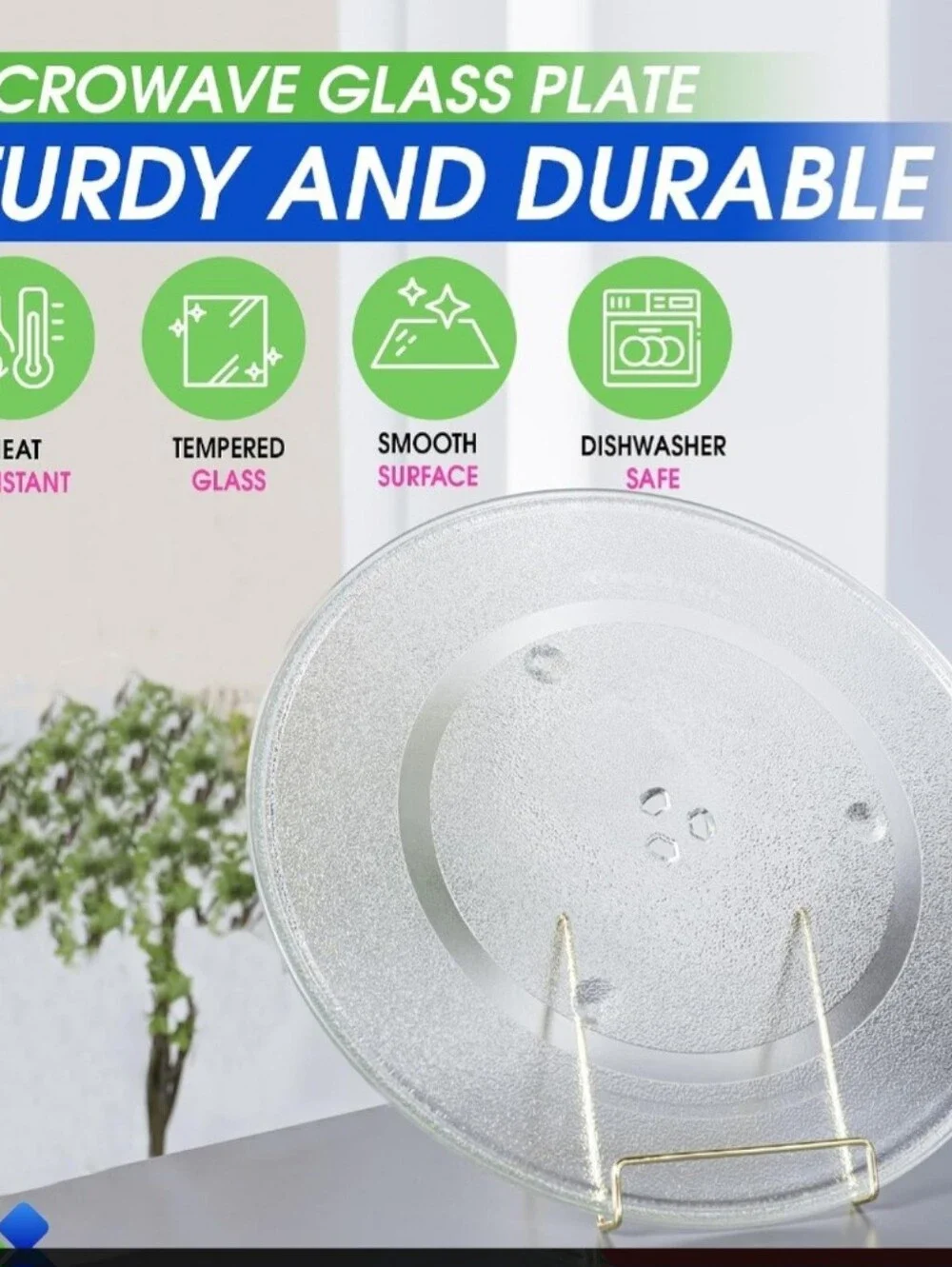 Clear Tempered Glass Microwave Turntable Plate - Durable Replacement